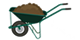 wheelbarrow with topsoil